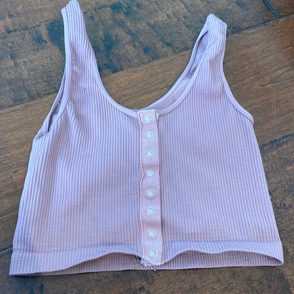 Athletic purple stretchy top
